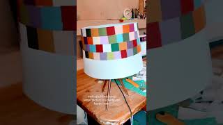 DIY Patchwork Lampshade 🌈 Thrift Flip Inspired by Elmer the Elephant!