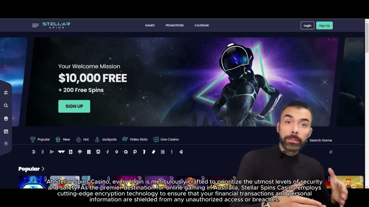 Stellar Spins Casino Interface