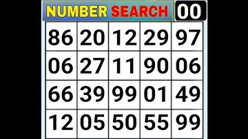 Number Search... #4 Game Will Test Your Brain Power! | Memory | brain game | Quiz
