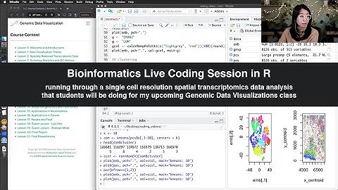 Live R Coding Session - single cell spatial transcriptomics data visualization in base R
