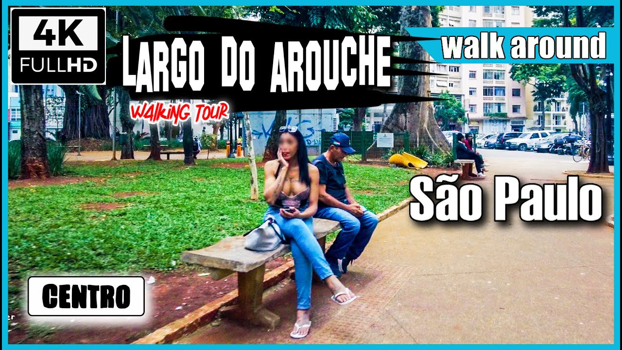 [4K]  Como está o  Largo do Arouche no centro de São Paulo #saopauloape #saopaulowalkingtour