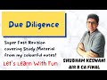 Due Diligence Revision | May-Dec'21 | CA Final Audit | Learn With Fun