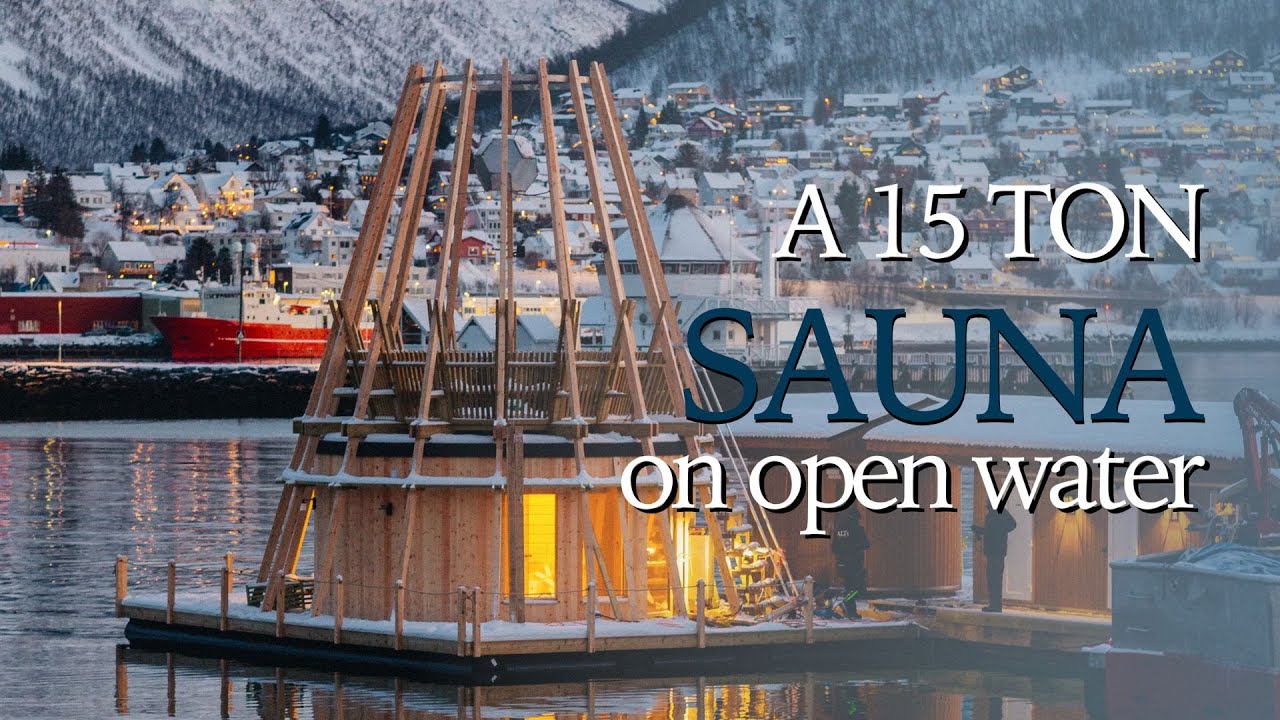 A 15 Ton Floating Sauna Arrives in Tromsø | Public Reaction & Launch Day