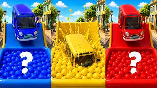 wheels bus learn colors surprise eggs 2 johny johny yes