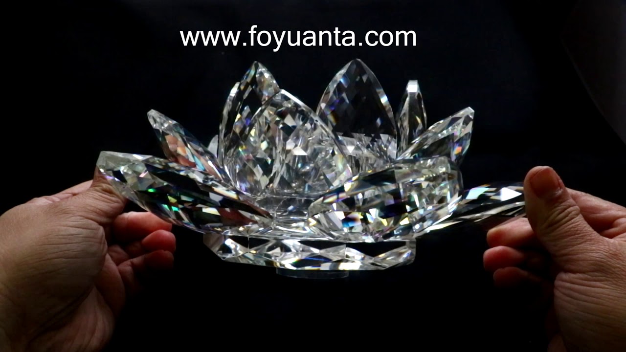 10 inch big crystal lotus flower YouTube