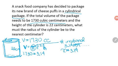 GED® Math: Find Radius Given Volume of Cylinder (1.5, Exp, #16)