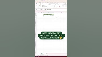 How to get a list of ONLY WEEKDAYS on Excel! #excel #exceltips #exceltraining #sheets #accounting