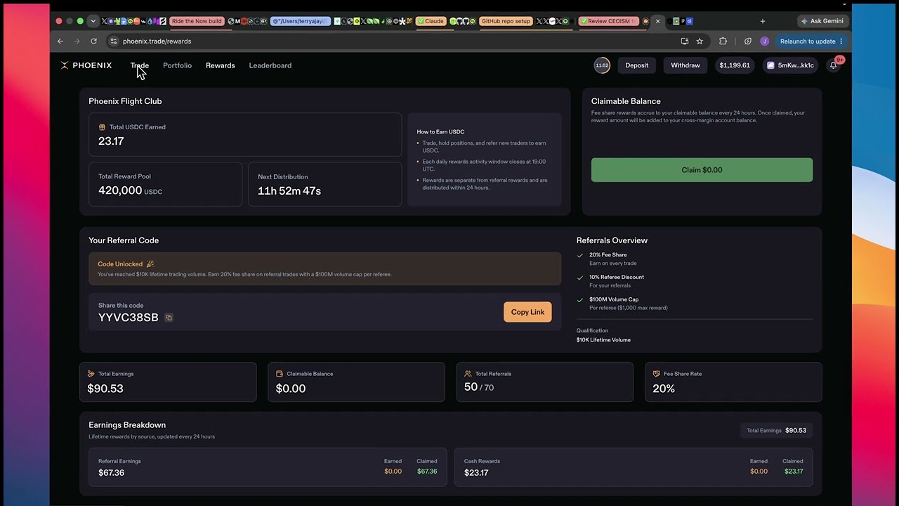 Phoenix Trade Airdrop - Earn 1000 USDC Today. 10 Hours Left.