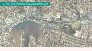 McKenzie Interchange traffic simulation – AM