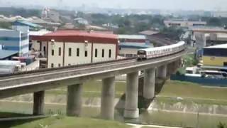 Scenic View of Incoming and Outgoing MRT Trains