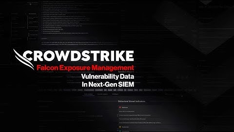 Vulnerability Data in Next Gen-SIEM with Falcon Exposure Management