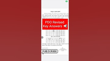 PDO REVISED KEY ANSWERS OUT📢📢 PDO HK NON HK RESULTS SCORECARD SELECT LIST #kpsc