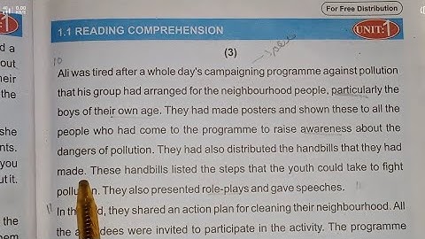 Can we do something | English Class 7 Sindh Textbook board |Lesson 1 |Reading Comprehension