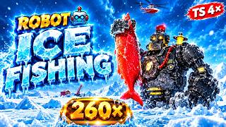 ICE FISHING ROBOT 🤖 BONUS WIN #evolution #casino #icefishing 