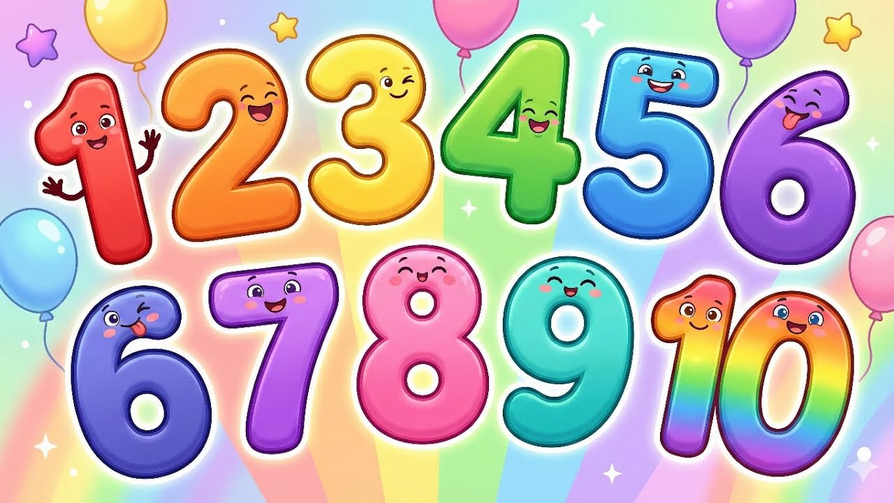 Numbers Song 1 to 10 🎶 | Learn Counting for Kids 👶 | Fun Animated Song