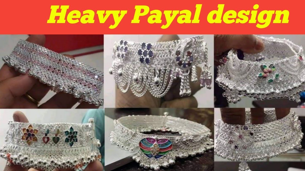 Girl Payal design with price latest leg chain design in silver Payal ...