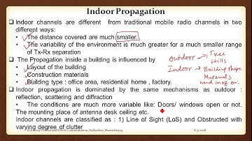 Lecture 19: Indoor propagation Model