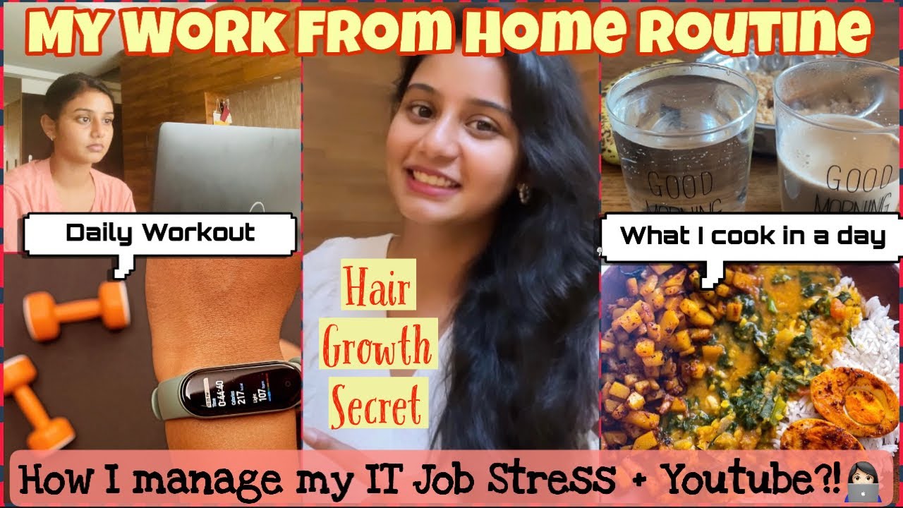 VLOG:Work from home routine| Managing IT Job & Youtube Tamil|Hair Growth | Time Management |Workout
