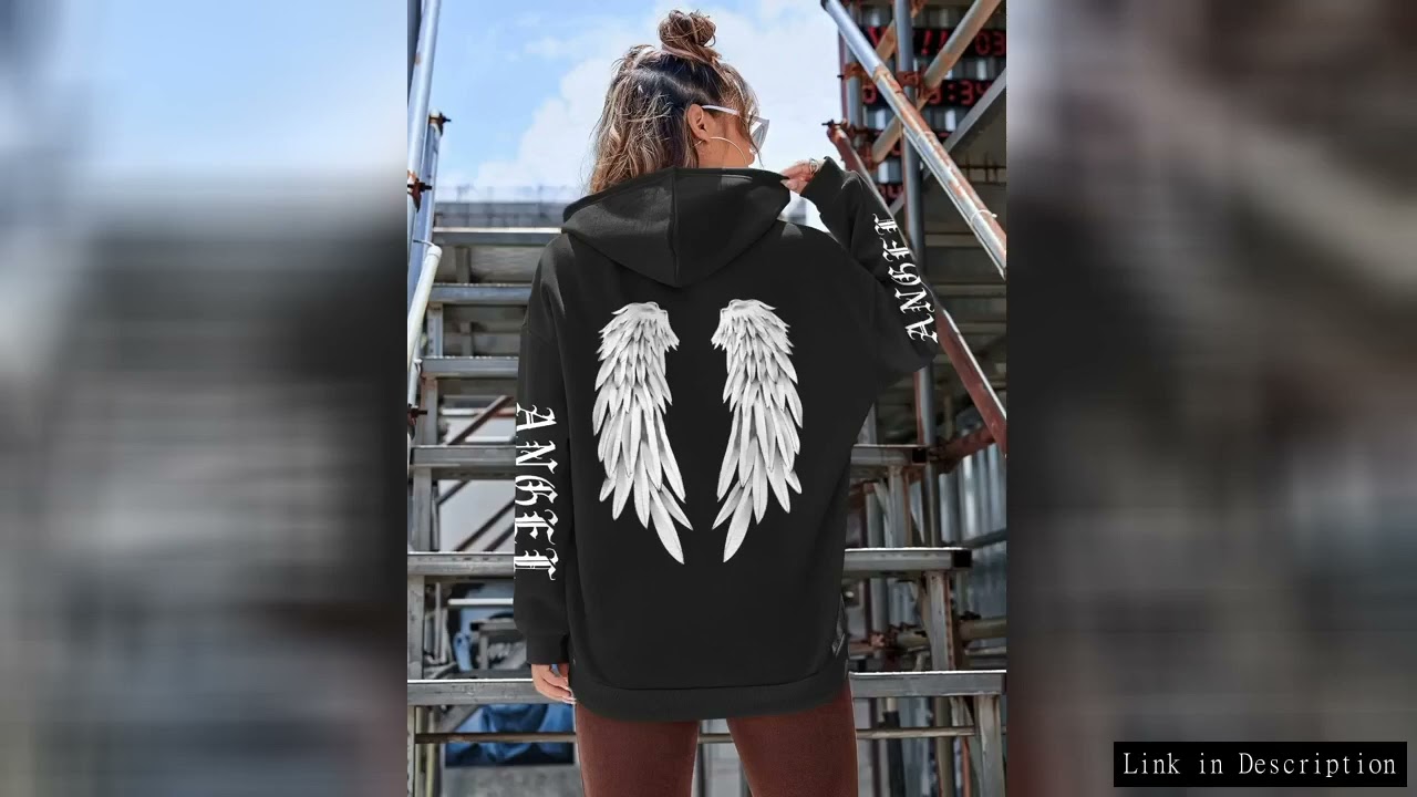 Beautiful Angel Wings Printed Hoodies Women Warm Comfortable Casual Hoodie Fashion Classic Hoody Loo