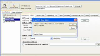 Multiple ACT! Databases to Multiple Outlook Folders