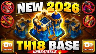 NEW BEST Town Hall 18 (TH18) War Base + Copy Link 2026 | TH18 CWL BASE | Clash of Clans TH18 Bases