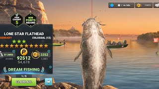 SINGLE LURE NEW 13 STAR LEGENDARY FISH 🐟 l LONE STAR FLATHEAD l FISHING CLASH GAMEPLAY 🎣🦈🐳🌊 screenshot 4