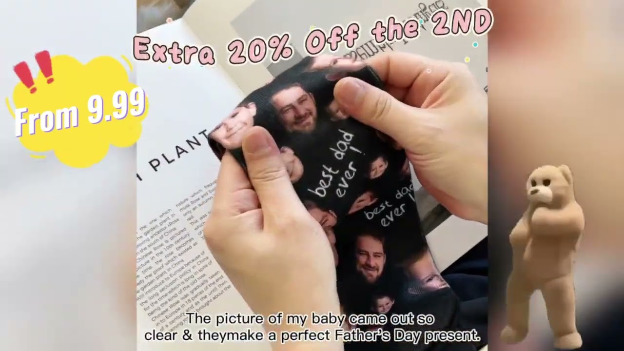 🎁Custom Photo Socks For Dad🎁Add his Faces👍 