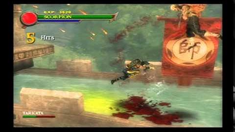 Mortal Kombat Shaolin Monks (PS2): Scorpion 15 Hit Combo