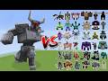 Ferrous Wroughtnaut Vs All Minecraft Bosses Minecraft Mob Battle 
