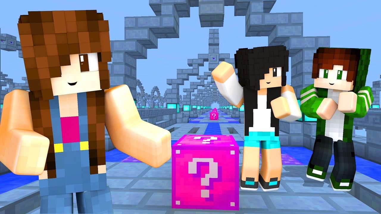 Minecraft Competicao De Lucky Block Divertida Youtube - roblox meep cabelo de moita ft cris minegirl meep city obby