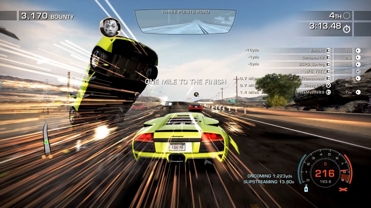 NFS Hot Pursuit Remastered - Lime Green Murcielago LP640 Action In Online Lobbies