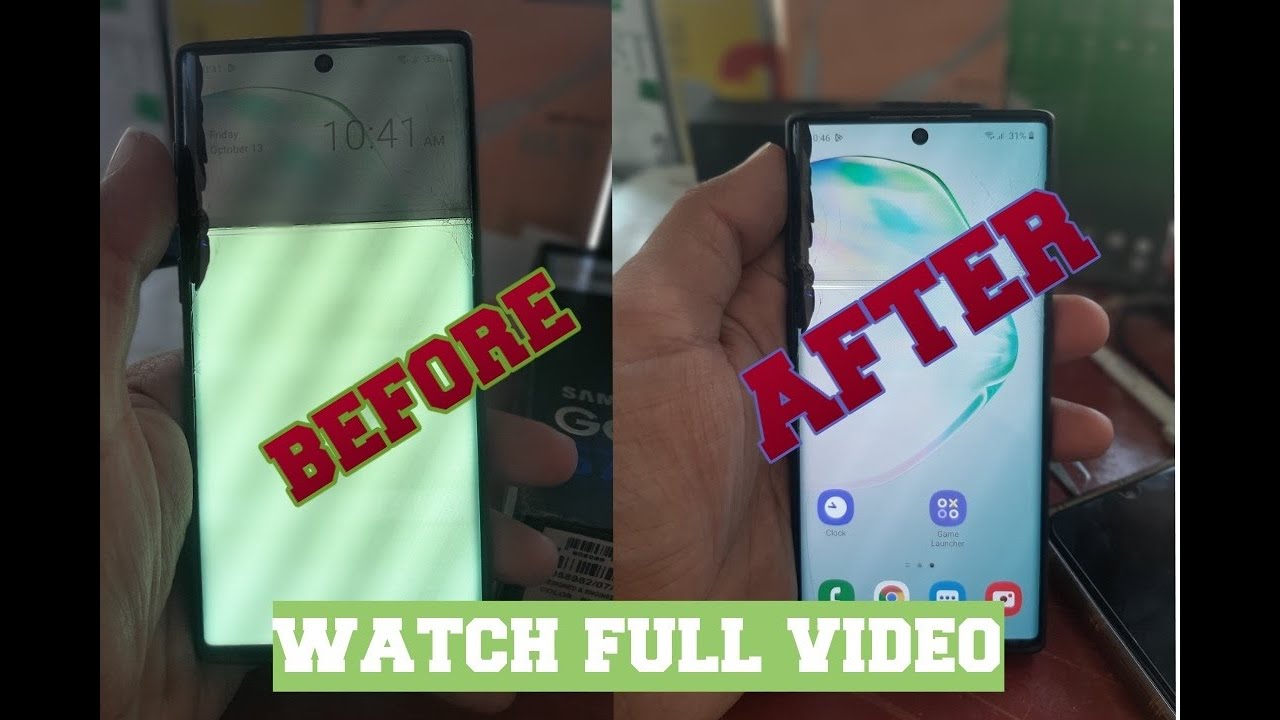 how to repair black penal samsung note 10 screen blinking solution
