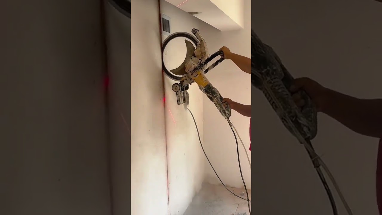 Precision wall cutting using advanced high power circular saw