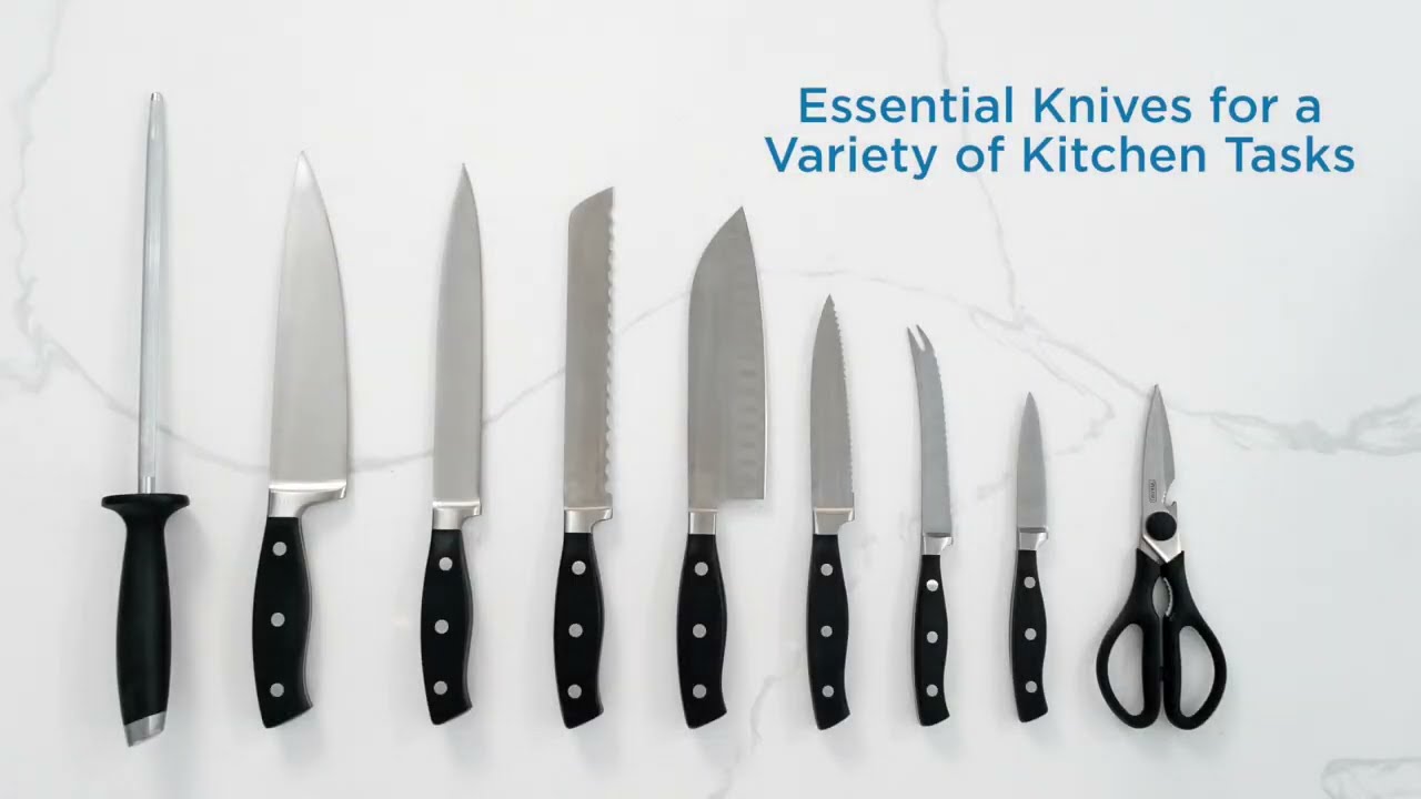 Viking True Forged 10pc German Steel Cutlery Set with Block