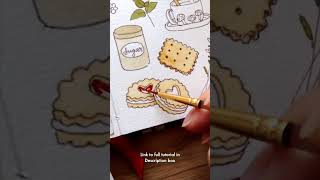 Lets Doodle Tea Time Goodies with Watercolor doodle watercolorpainting