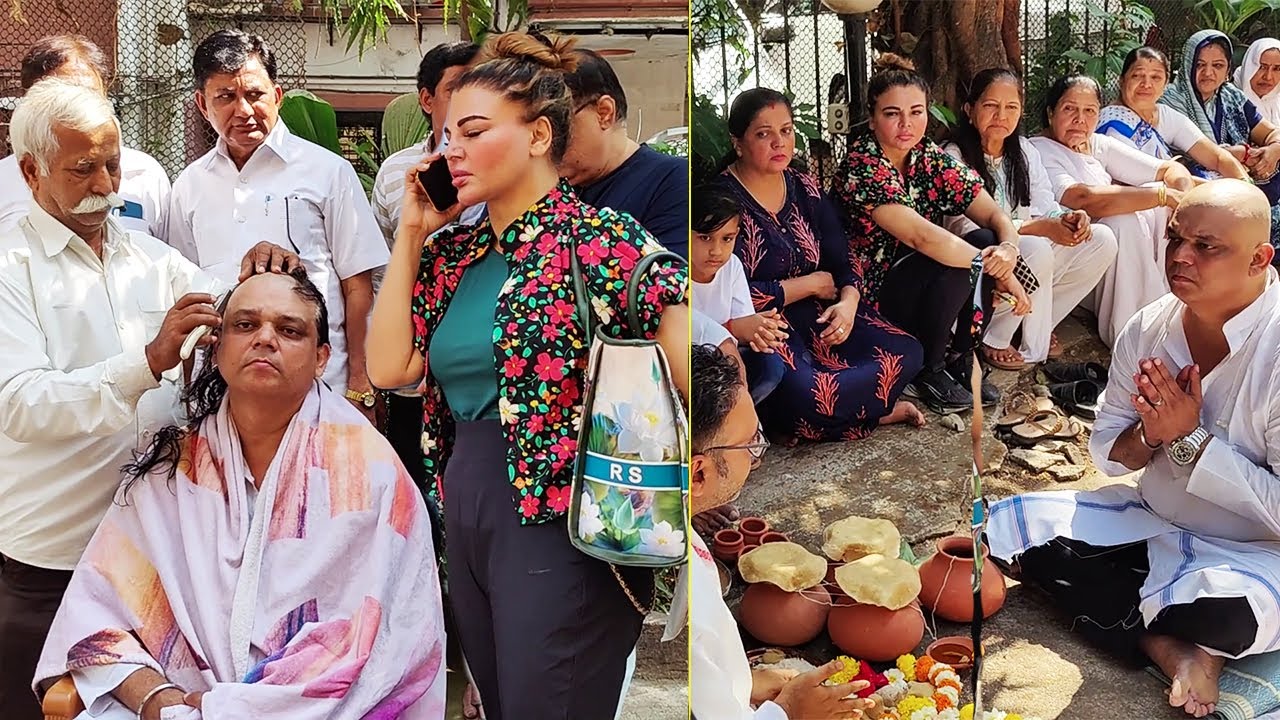 Rakhi Sawant Brother Rakesh Sawant Performs Mundan Ceremony For Mother