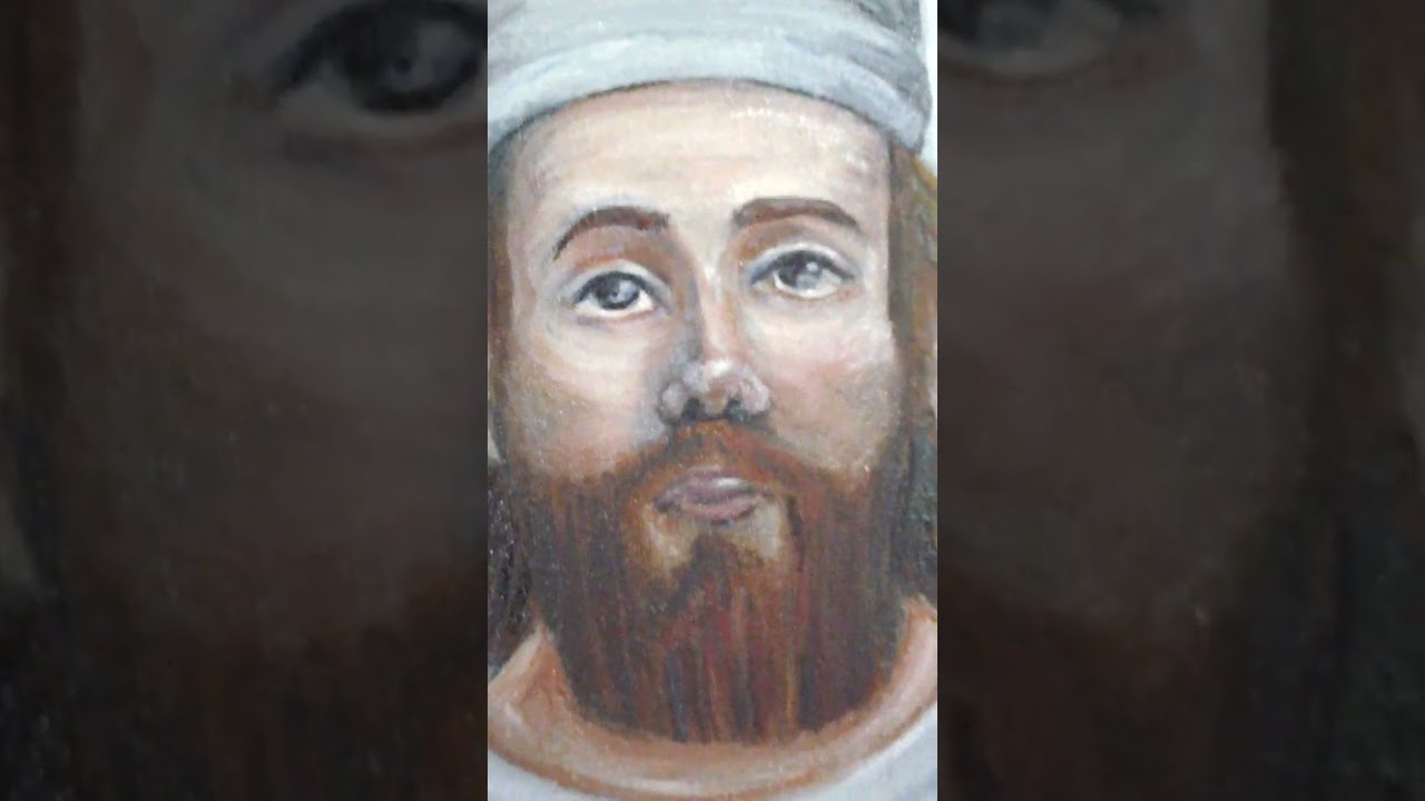 Large Oil Painting of Zarathushtra