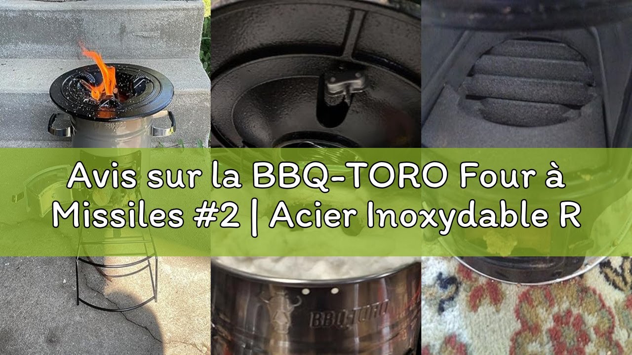 Four à Missiles Rocket Stove #2 BBQ-TORO - Acier Inoxydable Avec Support Poêle Et Poignées