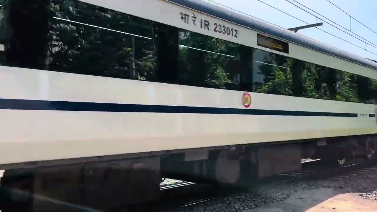 Solapur Vande Bharat roaring at a speed 