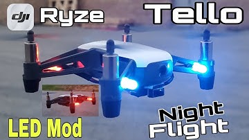 Dji Ryze Tello drone - LED light Mod (Night Flight)