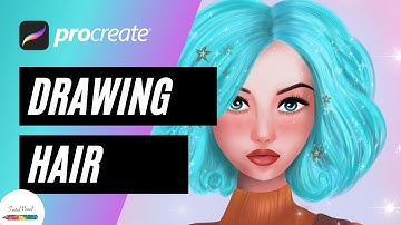 Time Lapse video of drawing hair in procreate on iPad