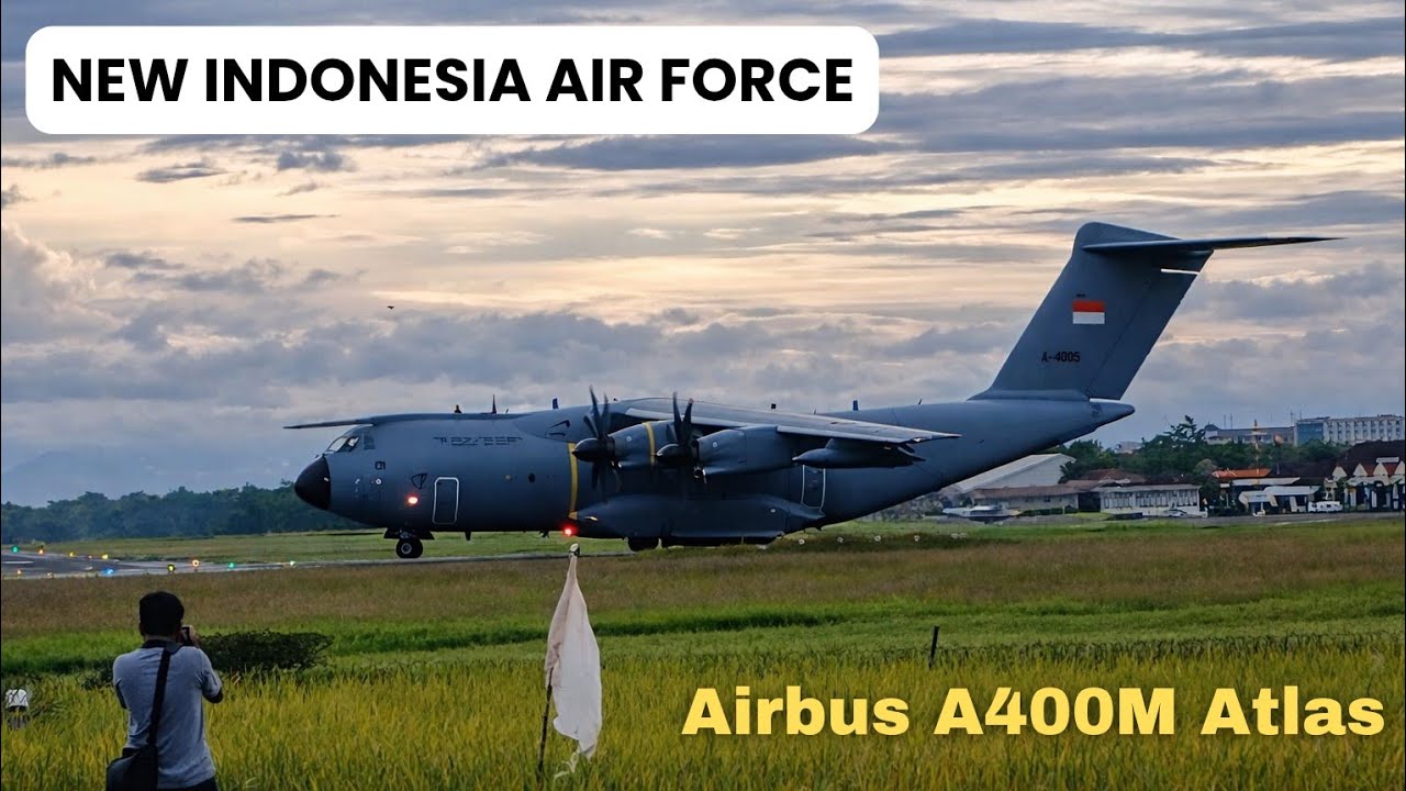 GAGAH SEKALI‼️Nonton Pesawat Angkut Militer Terbaru TNI AU Airbus A400M Atlas Di Bandara Adisucipto
