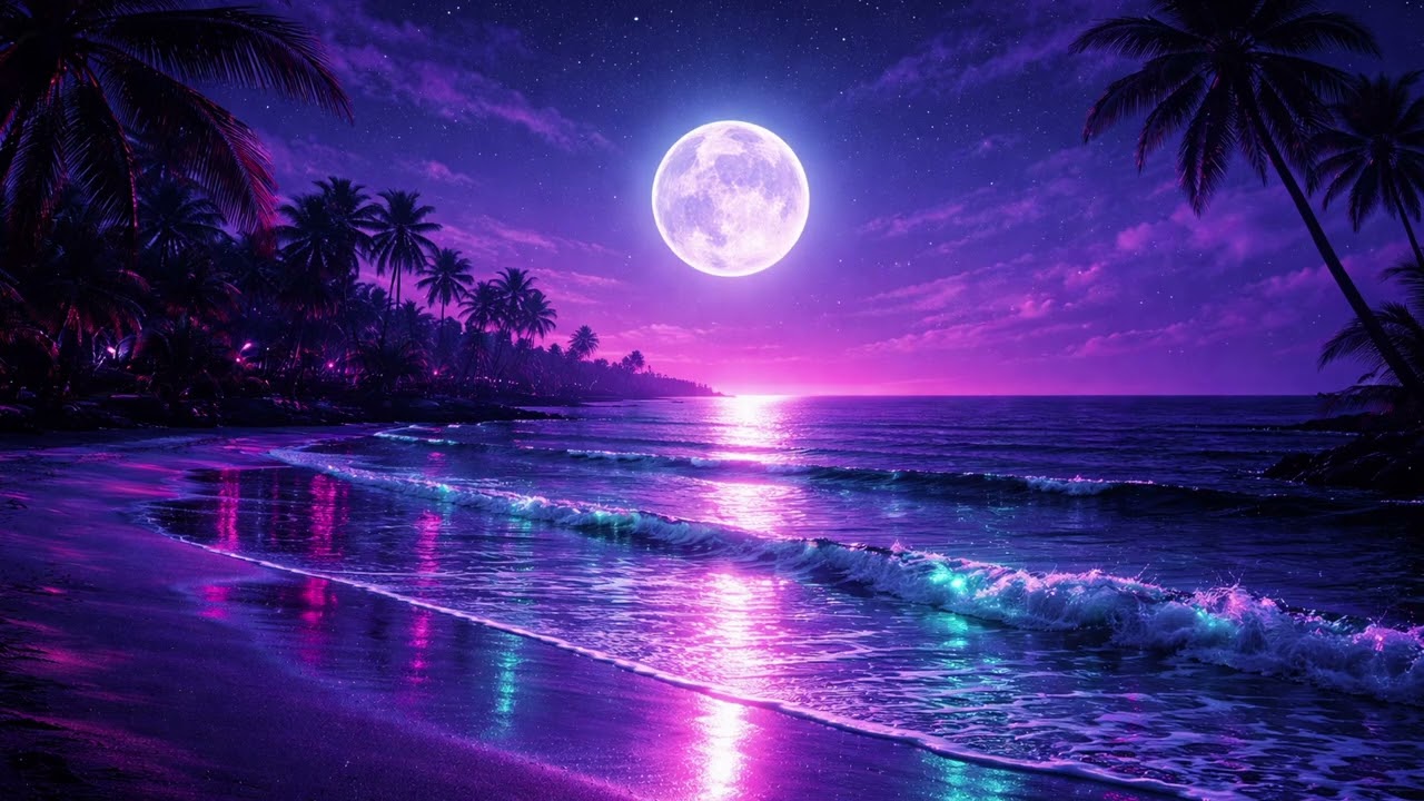 Neon Coastline  | 80s synth music | Instrumental |  Music Your Mind