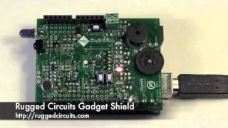 Rugged Circuits Gadget Shield -- Speaker Demo