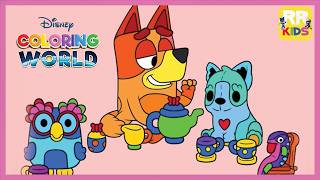 Disney Coloring World+ | New Update Bluey Coloring ⭐⭐ #bluey