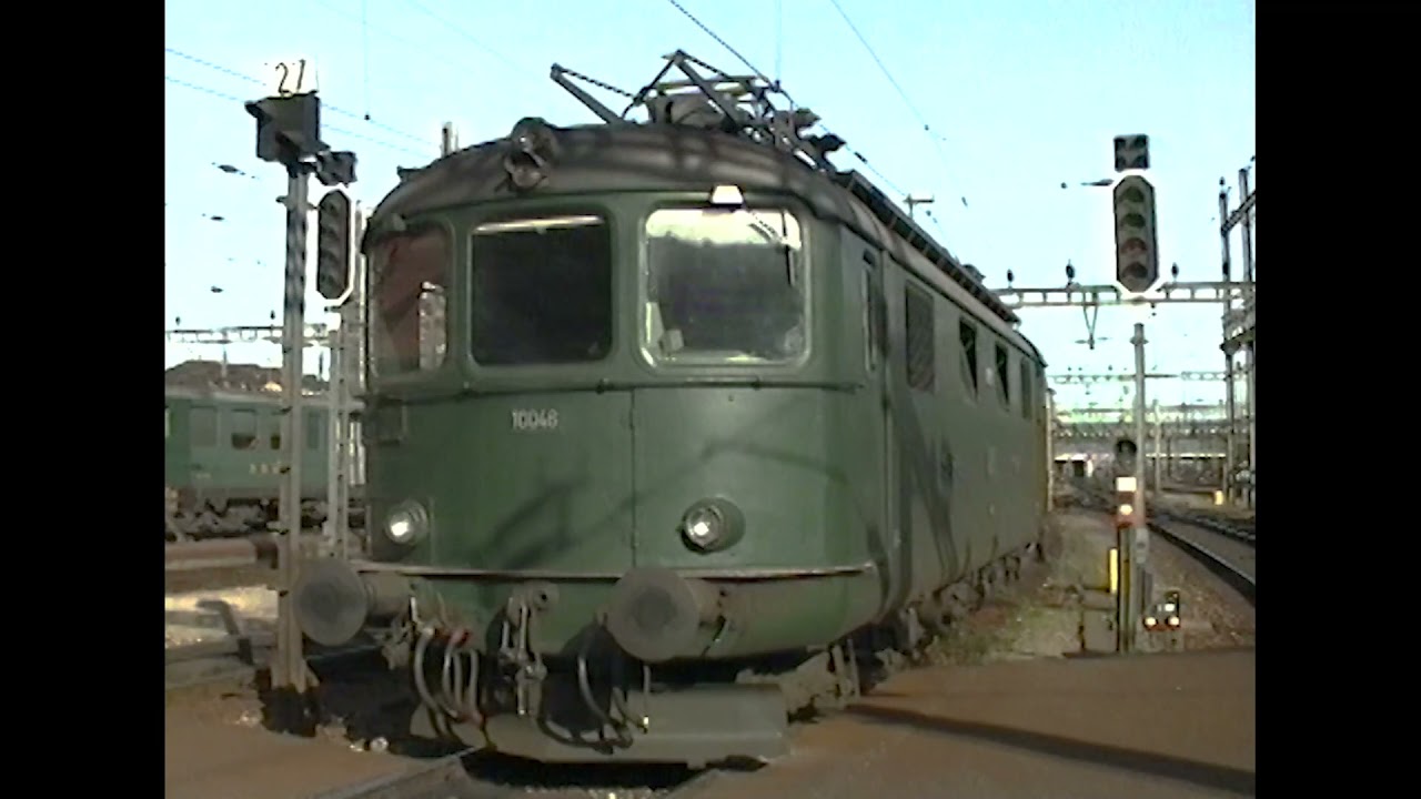 Action at Basel Switzerland Main Station in 1992