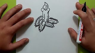 Como dibujar una vela paso a paso 3 | How to draw a candle 3
