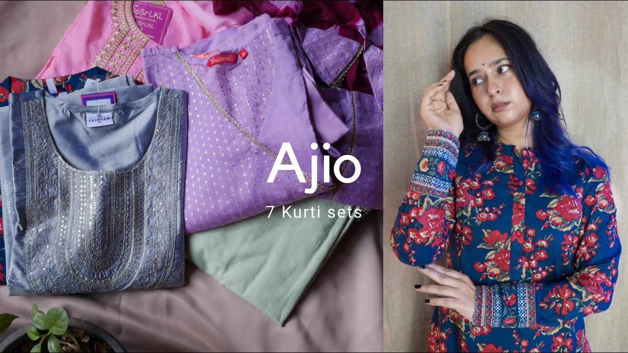 Ajio kurti under 200/Ajio valentine's day sale/Ajio shopping haul - YouTube