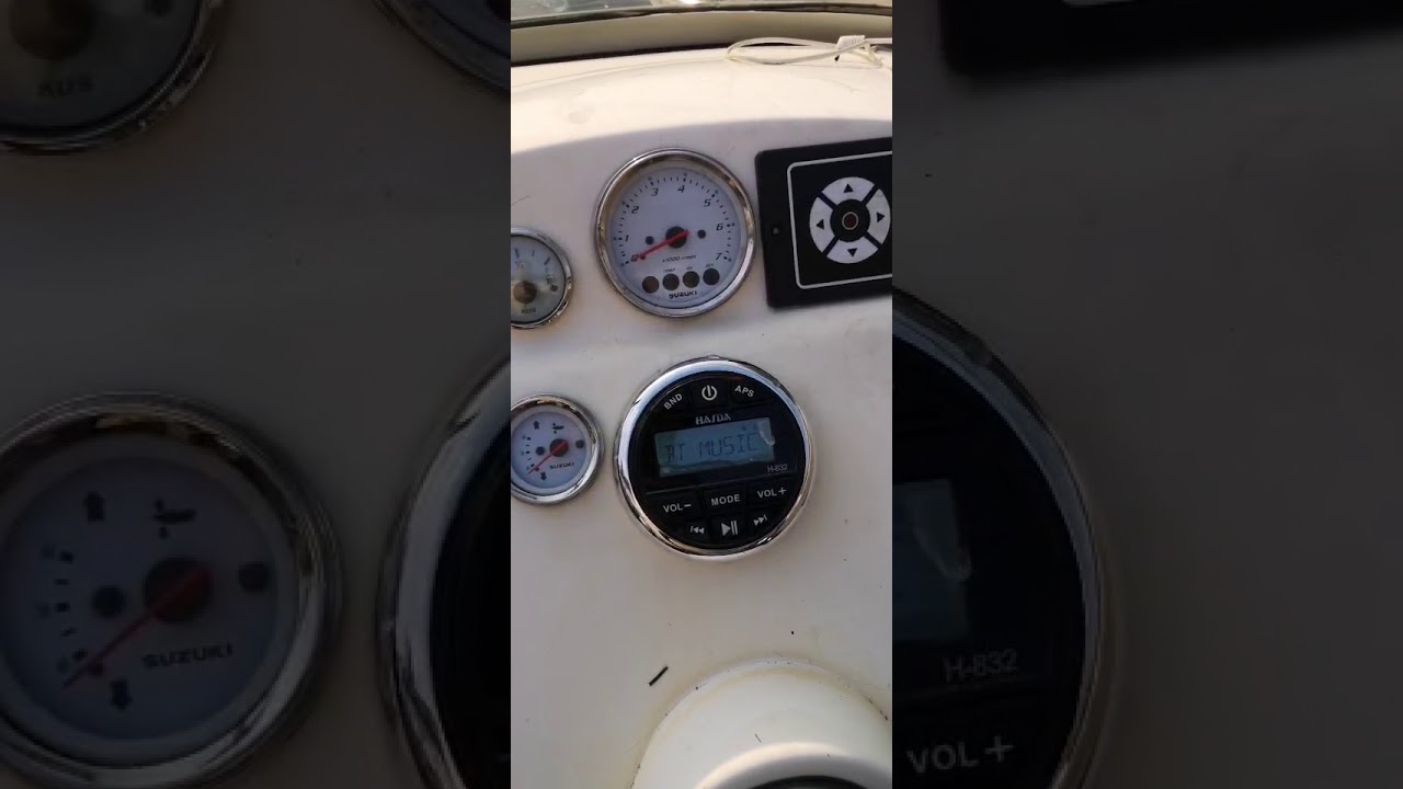 Hasda marine audio system installed in the boat