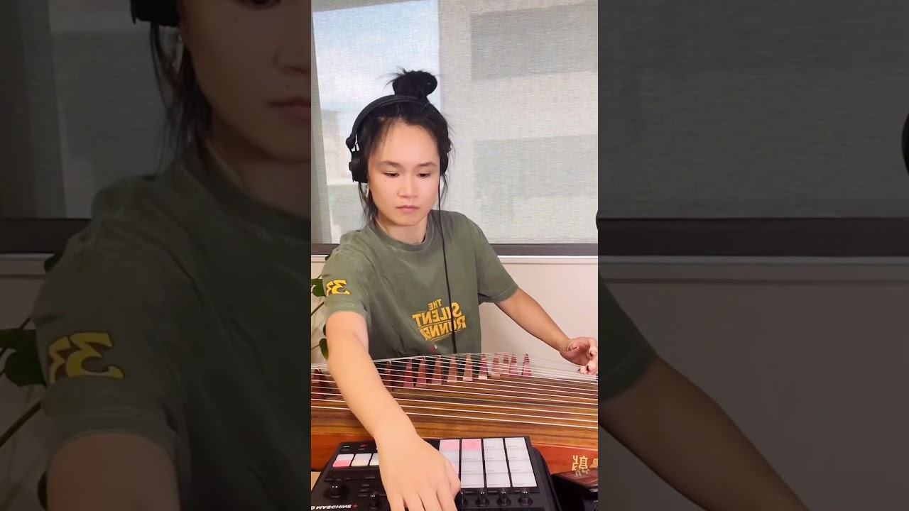 guzheng + drum machine = the combo you didn’t know you needed.. 🤯 #shorts